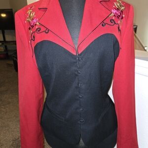 Vintage Hairston Roberson Western-style Embroidered Women's Blazer